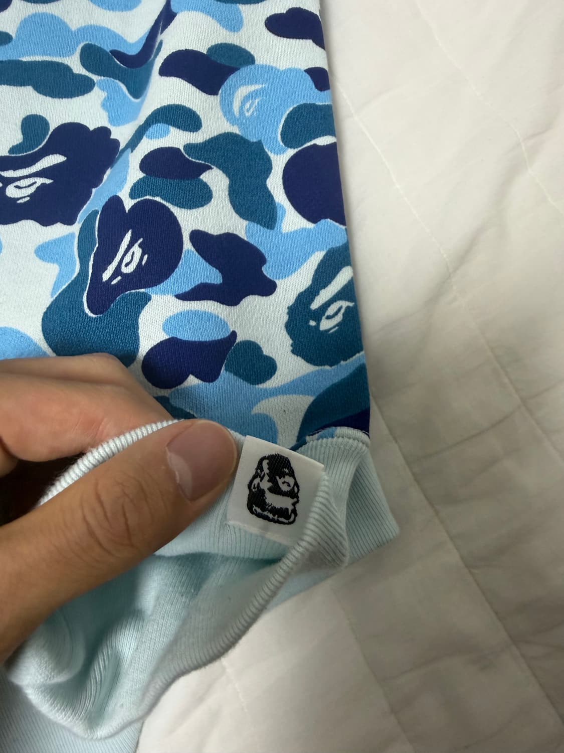 (급처)베이프 ABC 카모 샤크 풀 집 후드 블루 상품이미지8