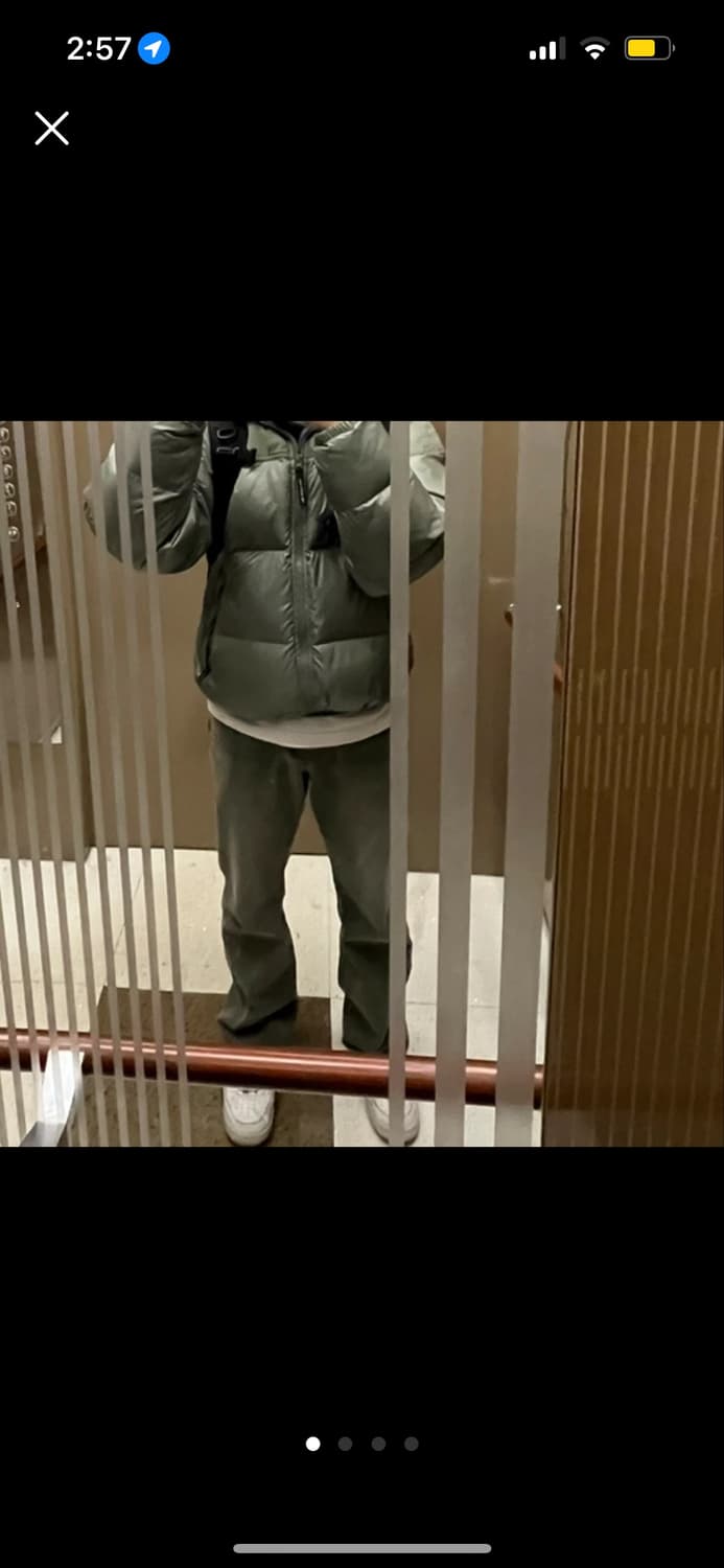 노스페이스 카키 패딩 M 상품이미지1