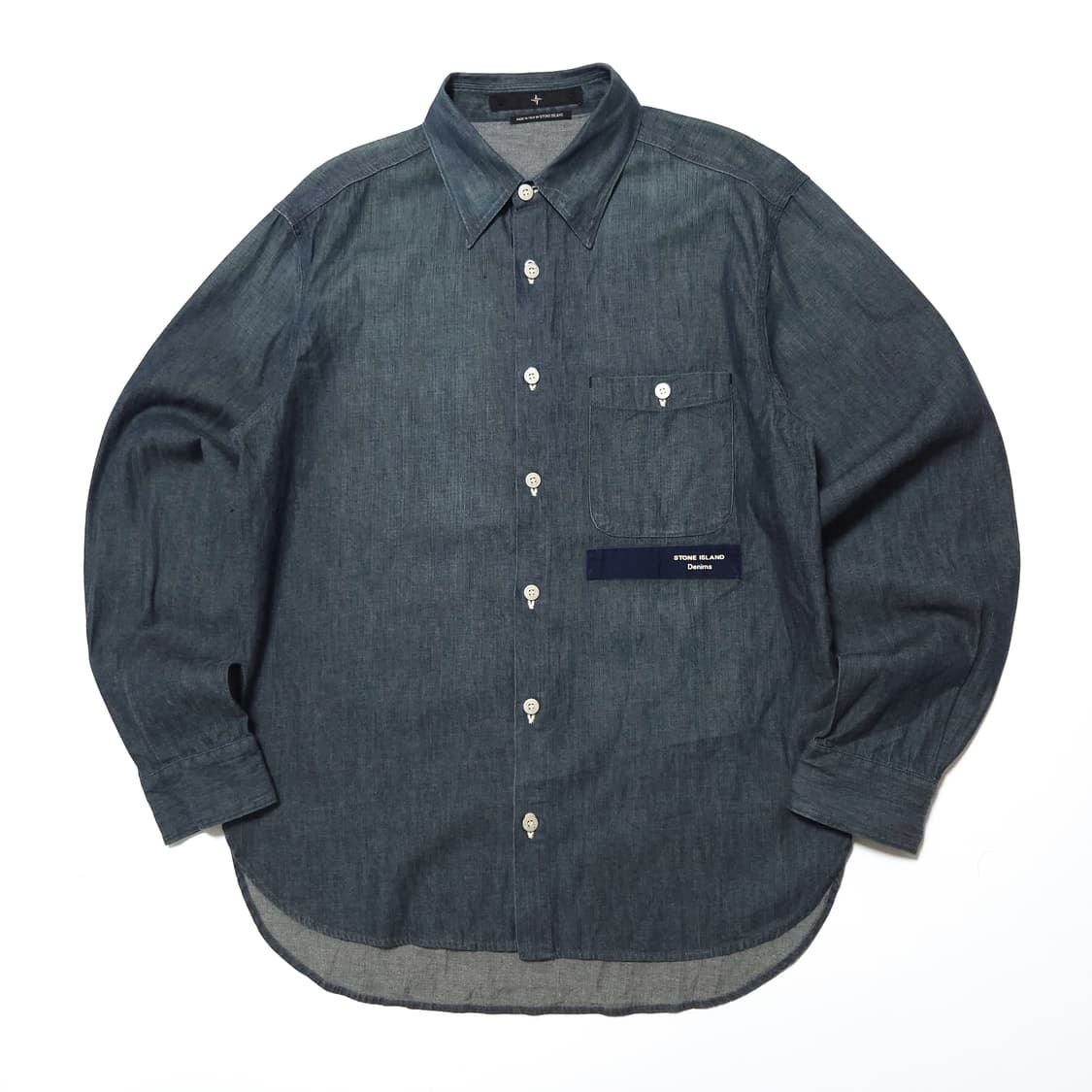 스톤아일랜드 00s 워시드 데님 셔츠 인디고 상품이미지1