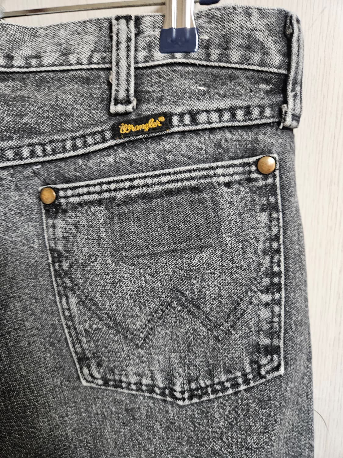 Usa wrangler 카우보이컷 32x34 돌청 블랙진 상품이미지3