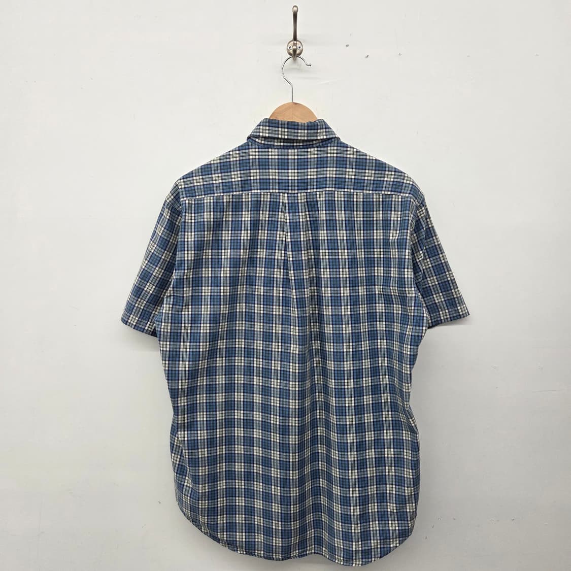 울리치 블루 체크 반팔 셔츠 남성M 상품이미지5