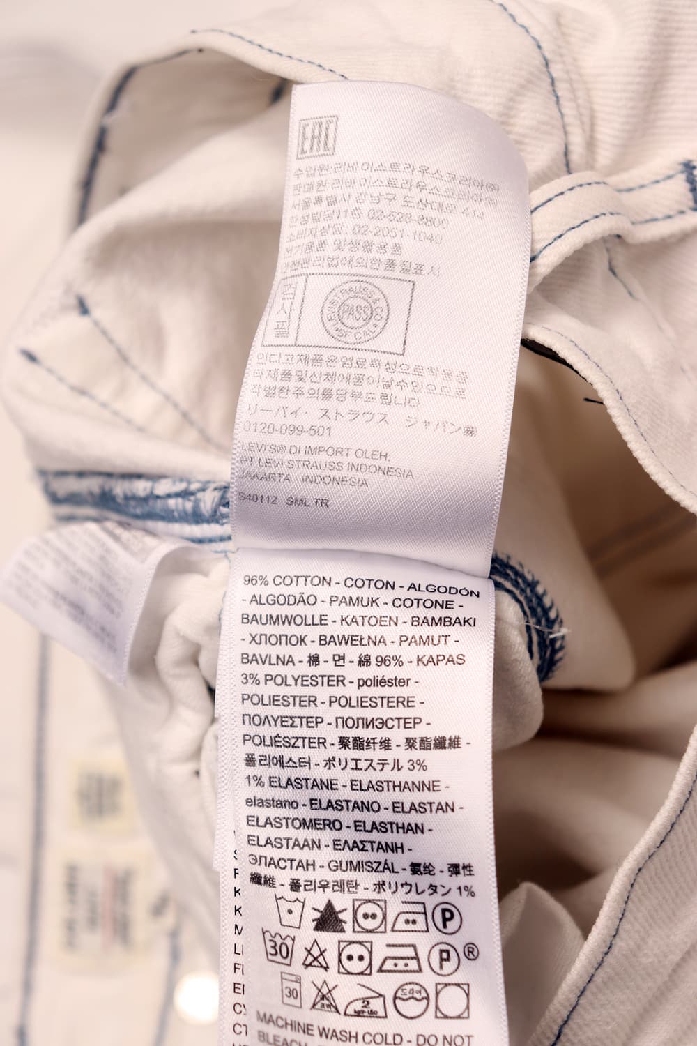 LEVIS BLUE LABEL COLUMN 화이트 데님 size 29 상품이미지9