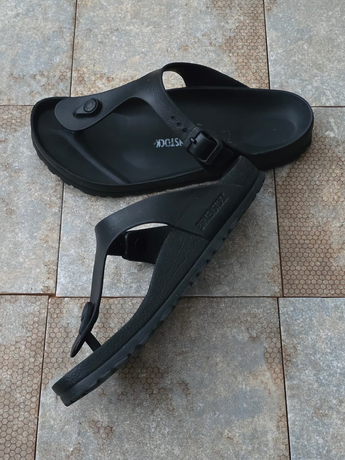 (250)버켄스탁 지제 에바 블랙 쪼리 샌들 상품이미지5