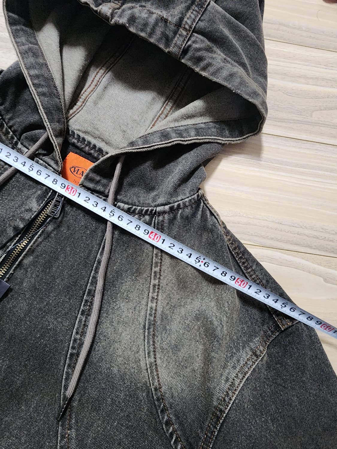 디미트리블랙워시슬래쉬데님후드자켓점퍼 상품이미지8