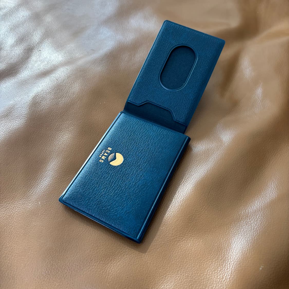 Beams 빔즈 빔스 레더 카드 지갑 블루리쉬 상품이미지7