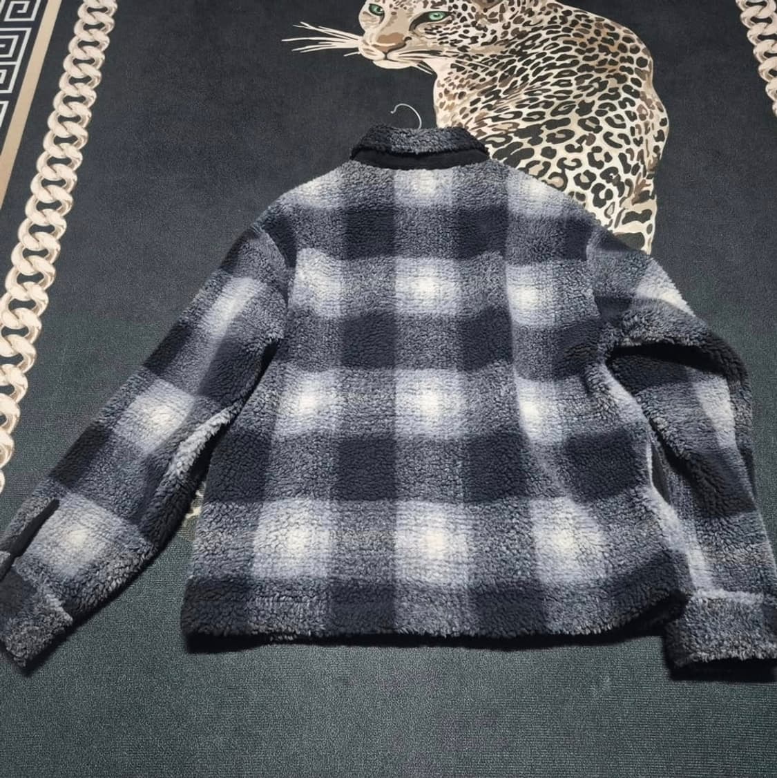 스투시 쉐도우 플레이드 셰르파 후리스 자켓 상품이미지3