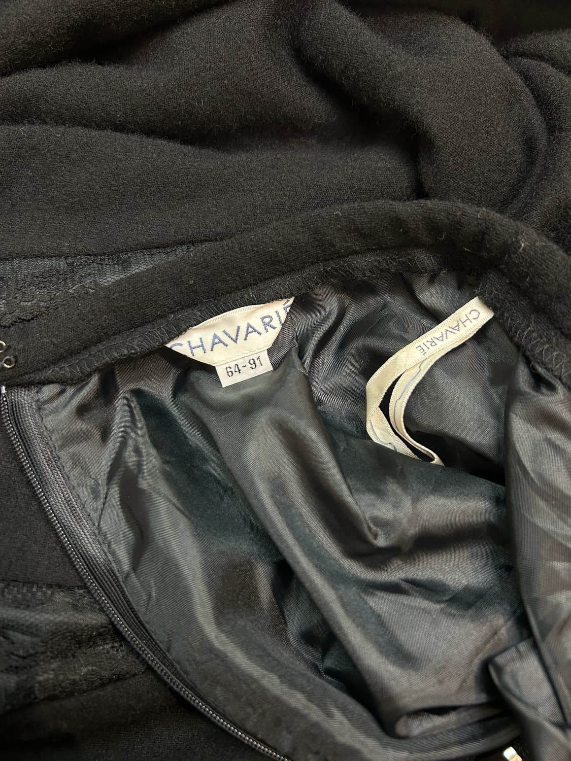 JPN Chavarie 블랙 레이스 울 스커트 상품이미지4