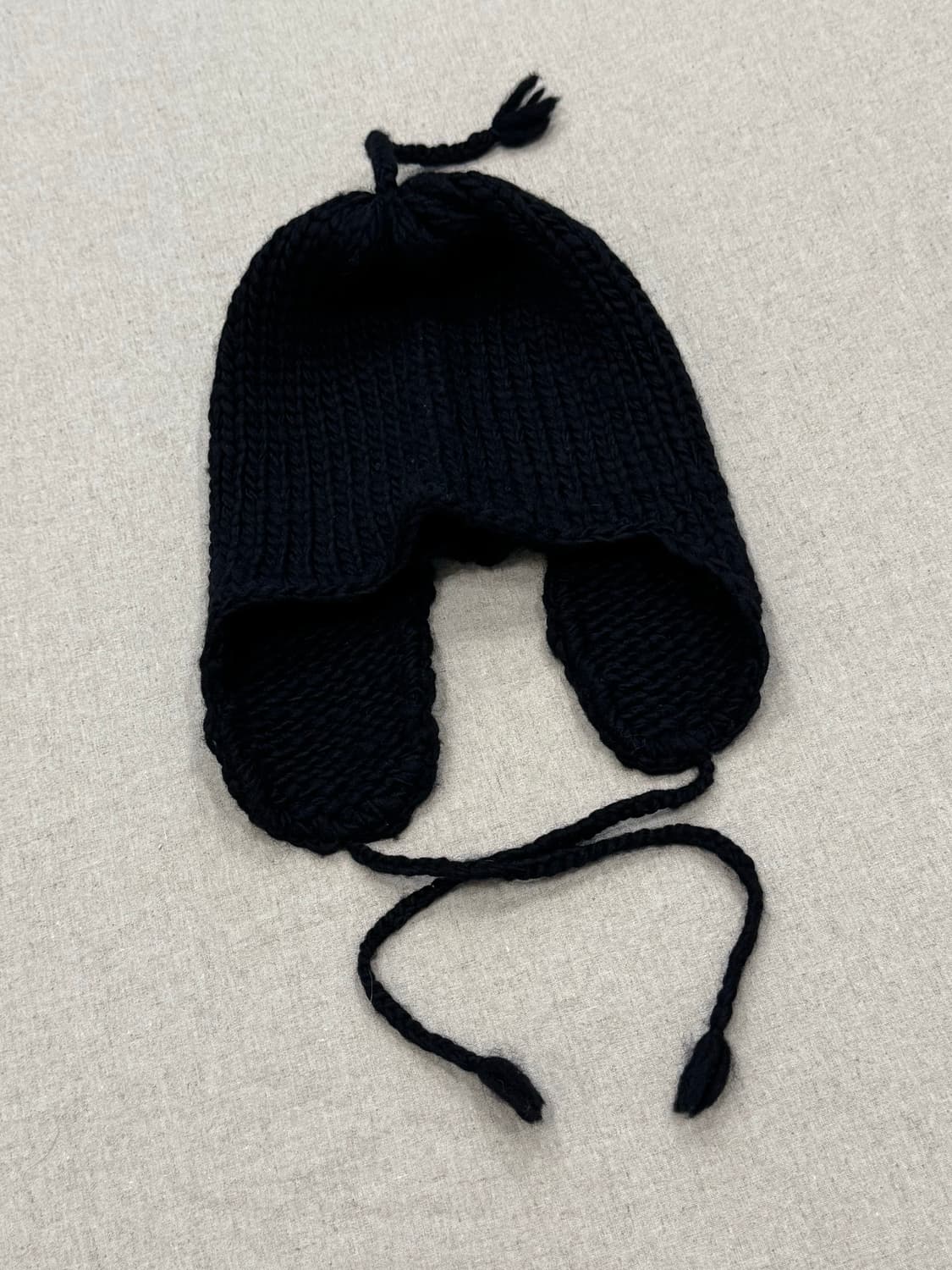 요지야마모토 뿌르옴므 울 이어플랩 비니 상품이미지2