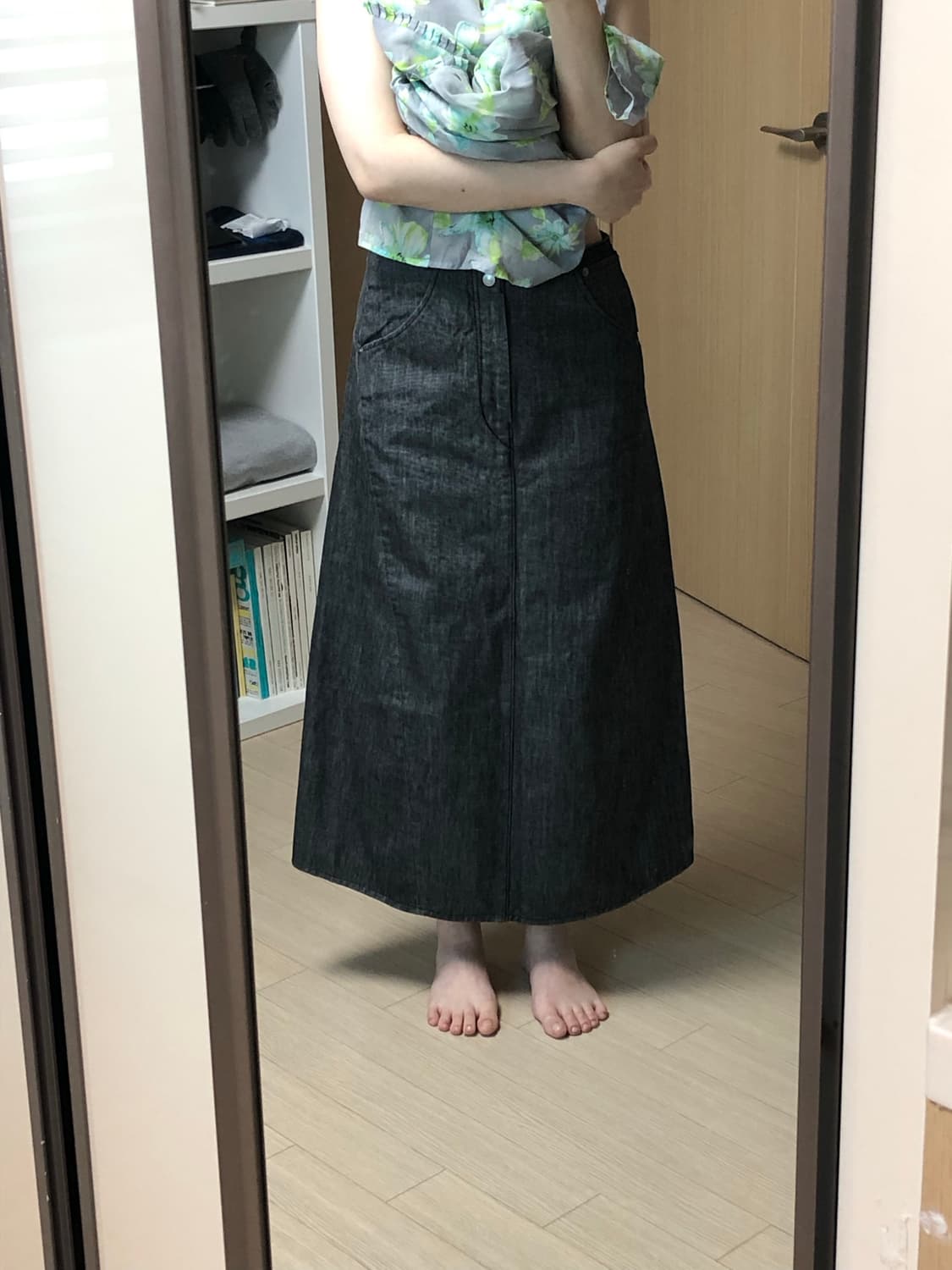 W30 리바이스 엔지니어드 치마 흑청 롱스커트 상품이미지10