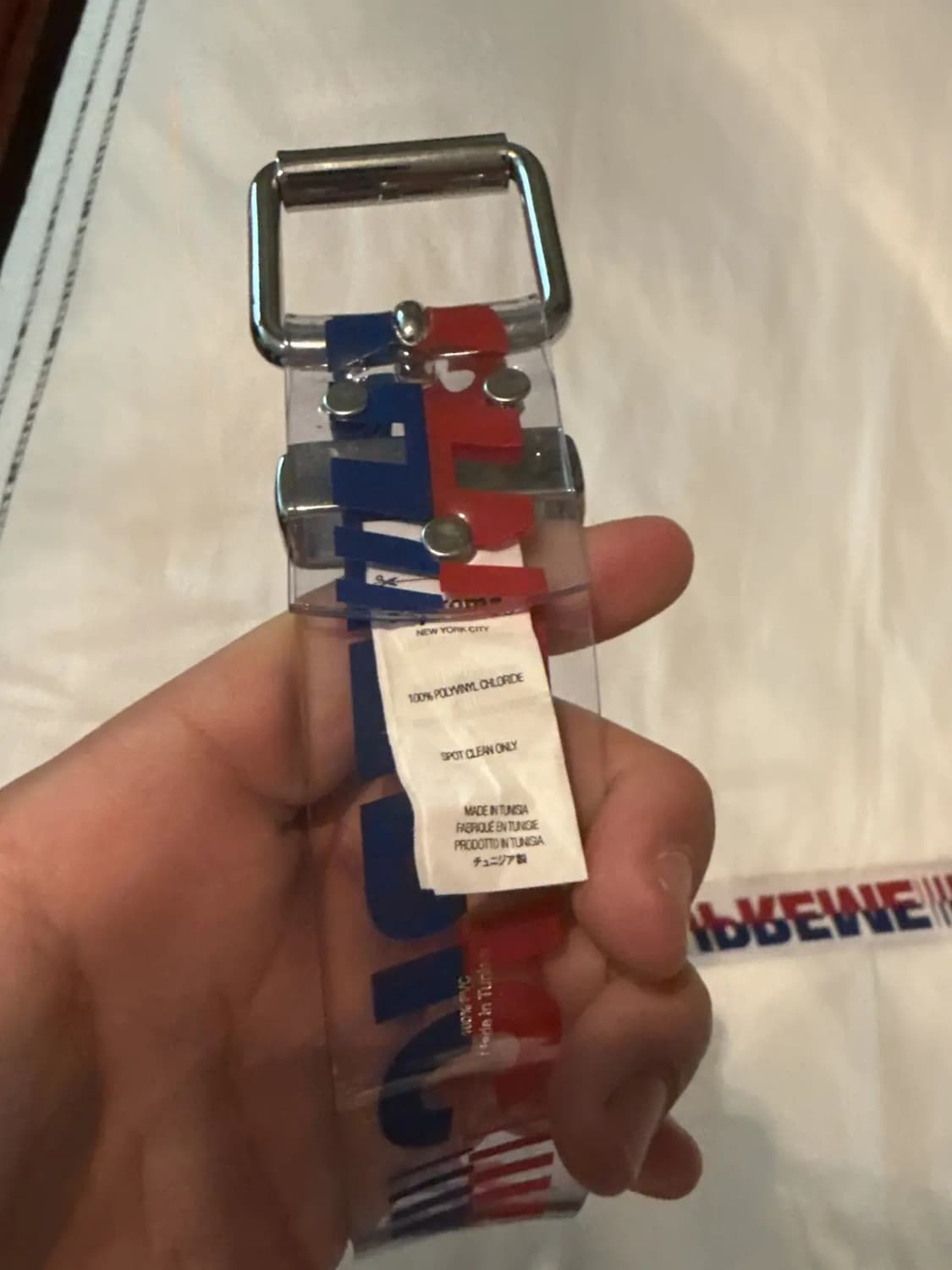 슈프림 x 히스테릭 글래머 바이닐 벨트 클리어 상품이미지4