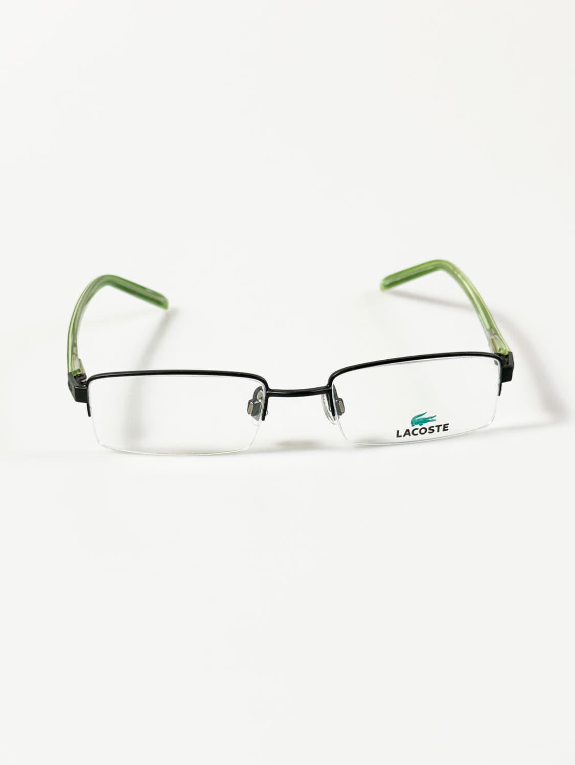 LACOSTE 반무테 스퀘어 메탈 프레임 빈티지 안경 상품이미지1