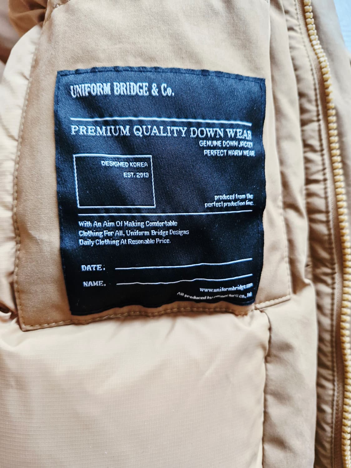 유니폼브릿지 다운 파카 L  상품이미지7