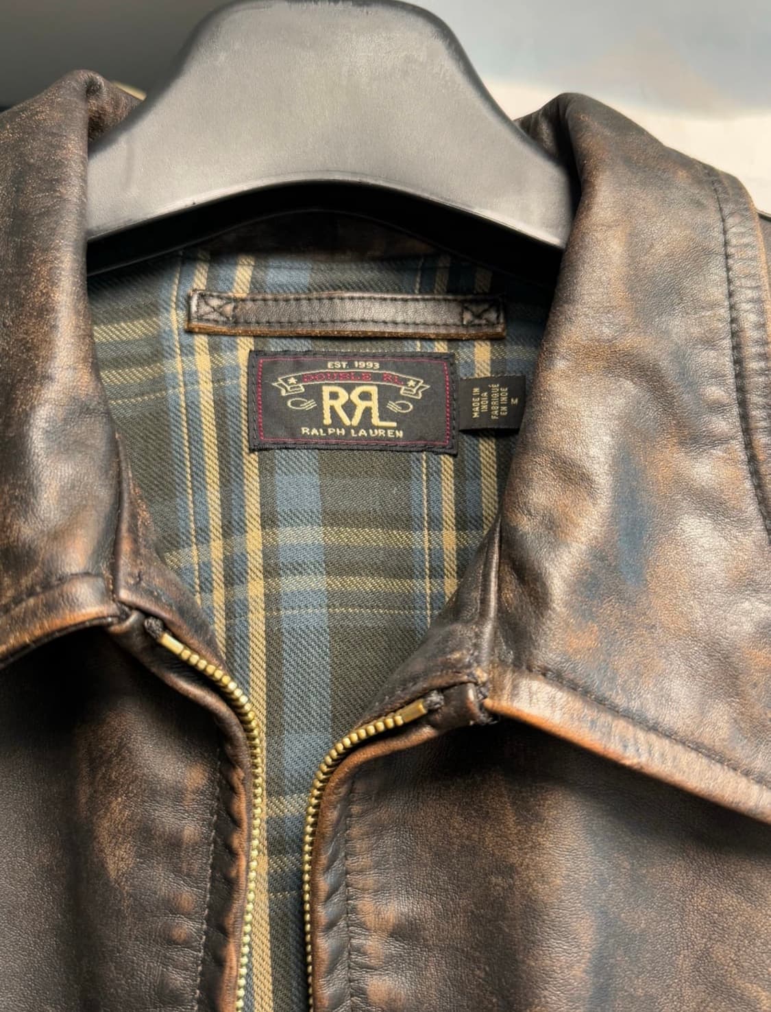 RRL 뉴스보이 구버전(워싱 많은 개체) M사이즈 더블알엘 레더자켓 상품이미지3