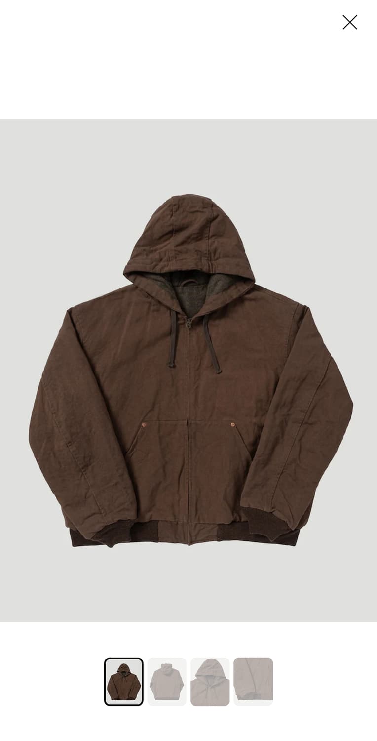 캡틴선샤인 Cotton Hemp Hoody Jacket - Brick 상품이미지1