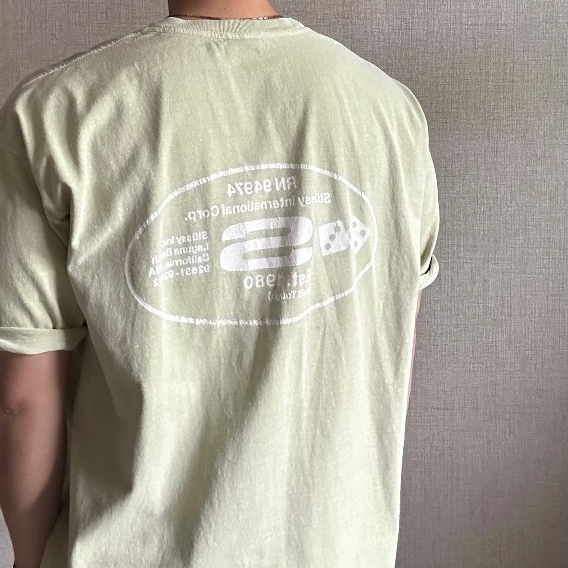 스투시 오발 코프 피그먼트 다이드 반팔 티셔츠 XL 상품이미지1
