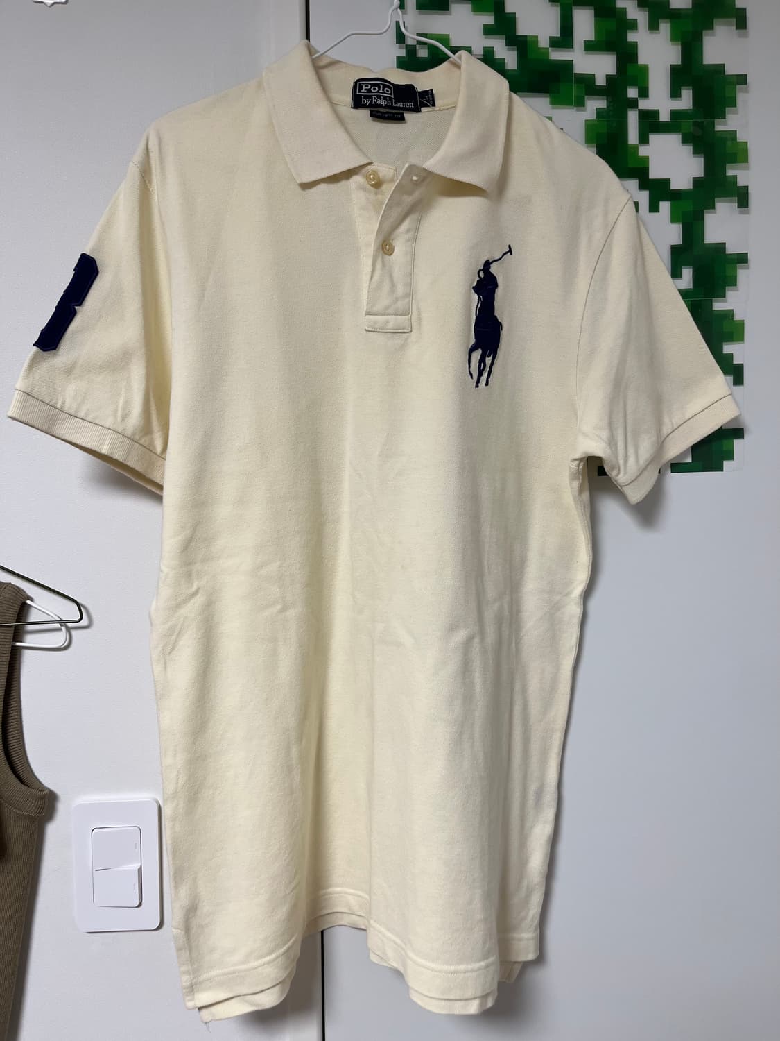 폴로 랄프로렌 코튼 자수 카라 반팔 티셔츠 공용L 상품이미지2