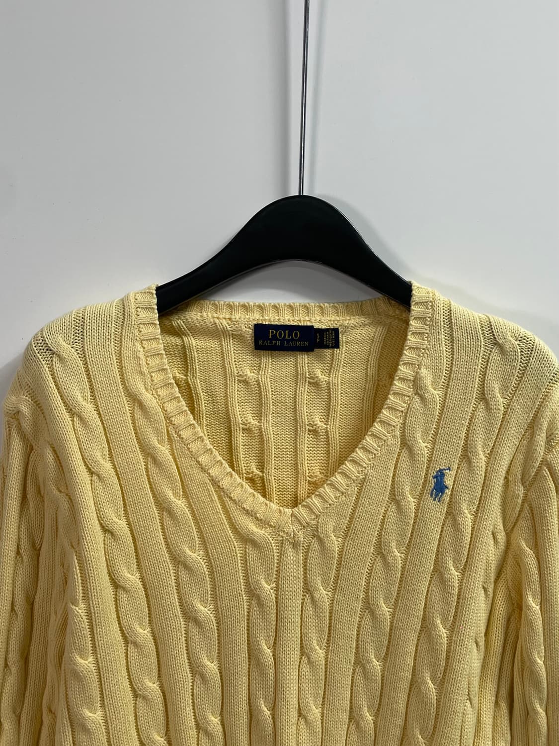 폴로 랄프로렌 우먼스 옐로우 브이넥 니트  (on.147)   상품이미지2