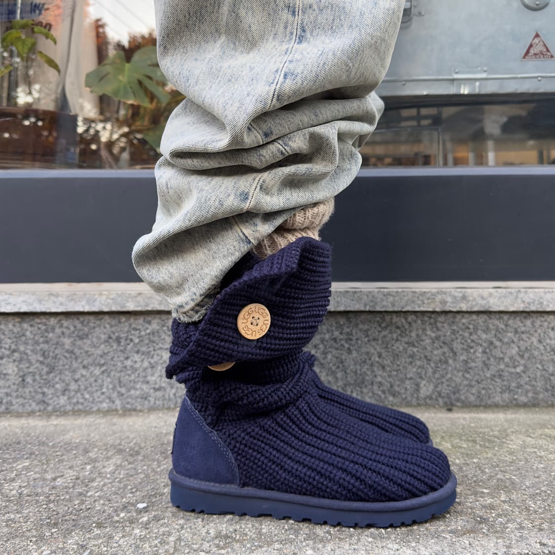 2000s Y2K 니트 카디 어그 부츠 상품이미지5