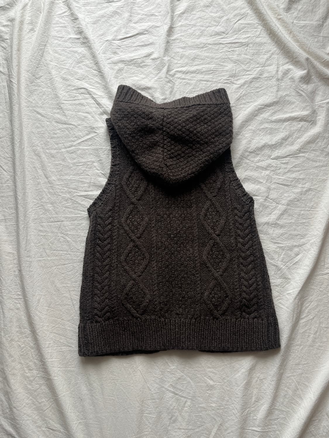 Vingtage 빈티지 니트 후드 베스트 상품이미지4