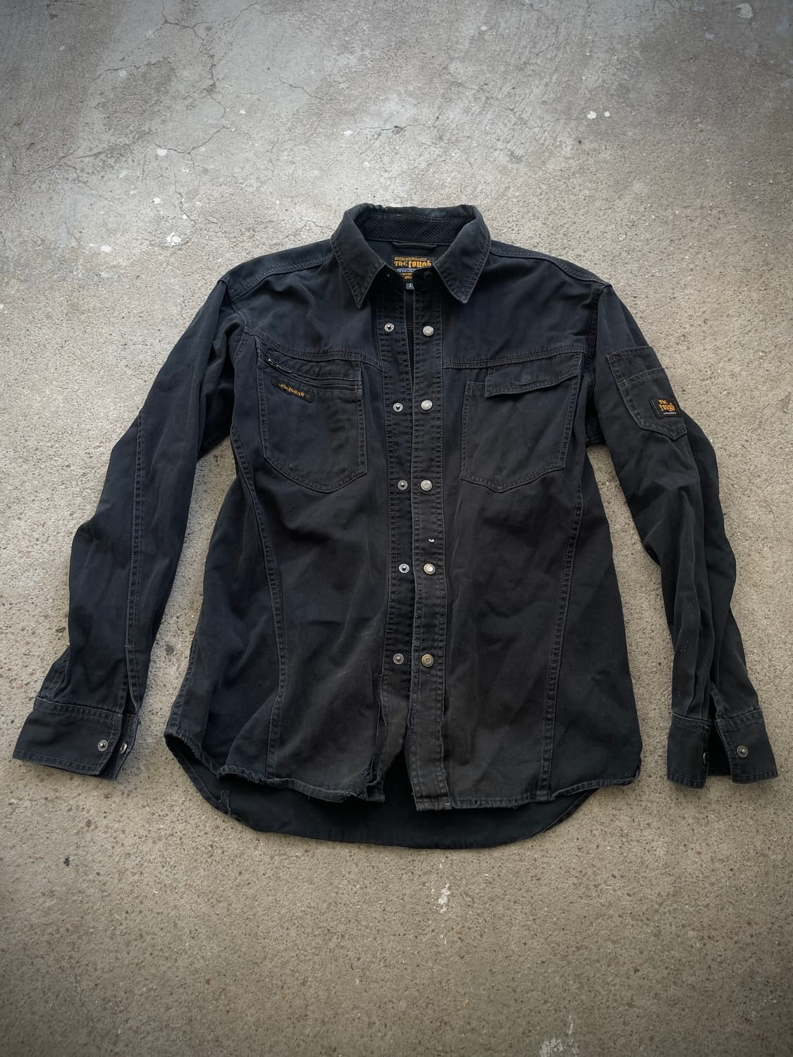 (Remake)black wash damage shirts 상품이미지1