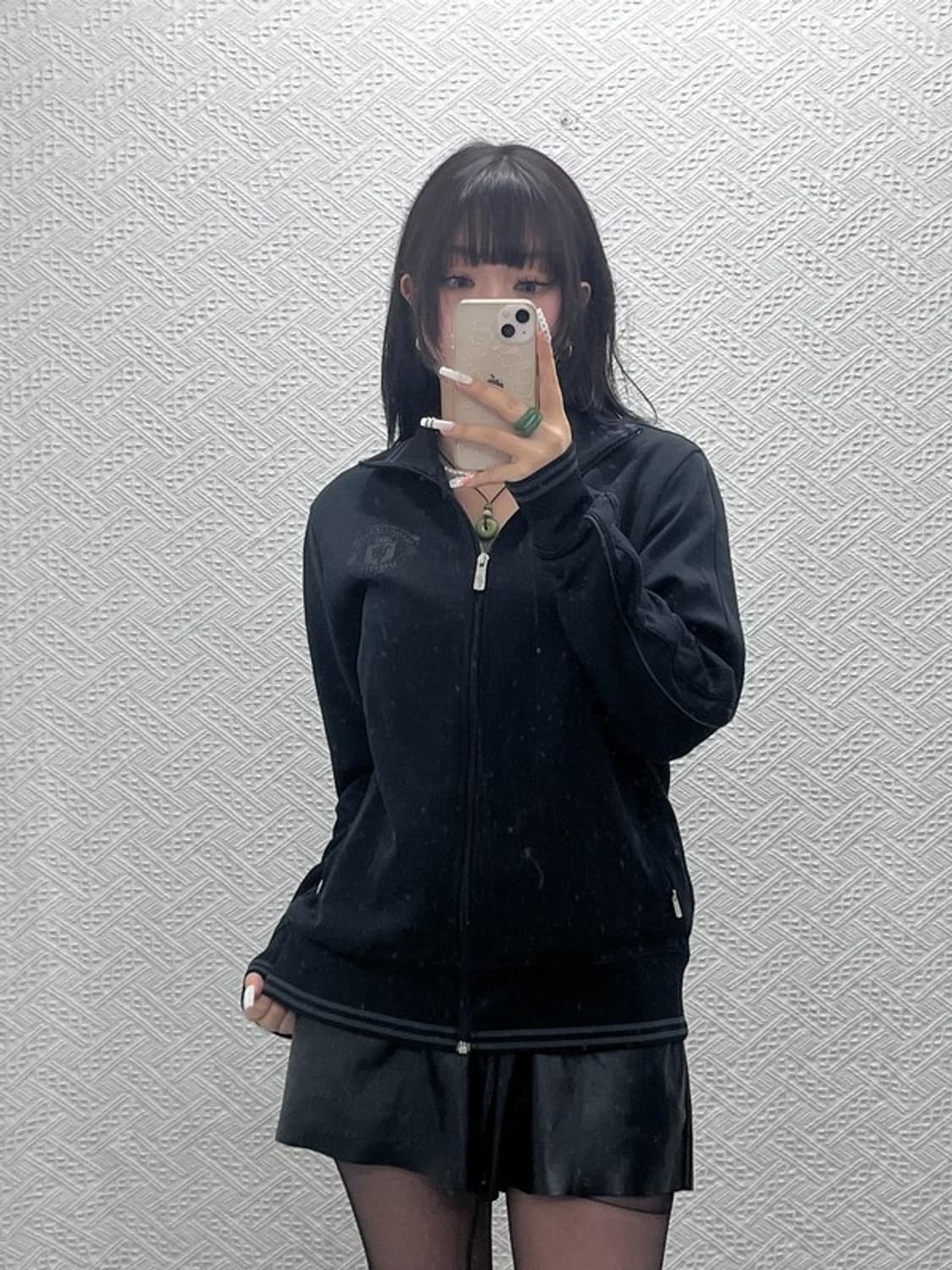 나이키 맨체스터 유나이티드 올블랙 유니폼 져지 집업 L C10820 상품이미지2