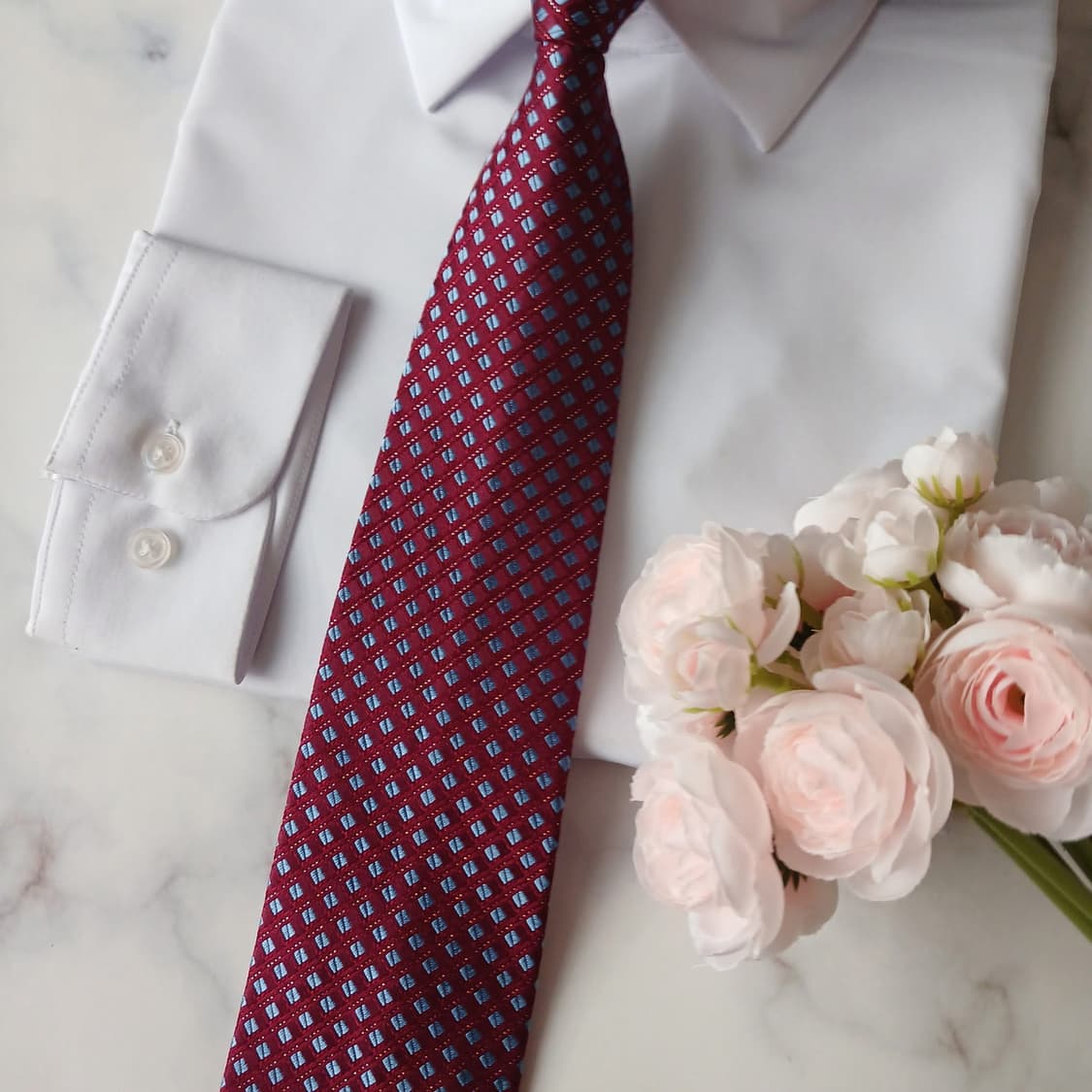 닥스 실크 버건디 패턴 넥타이 8.1cm A+등급 A19401
 상품이미지5