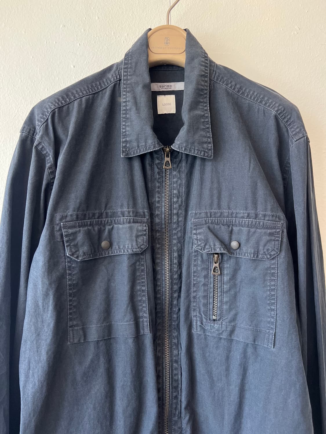 시리즈 남성 워싱블랙 셔츠자켓 워크자켓 상품이미지1