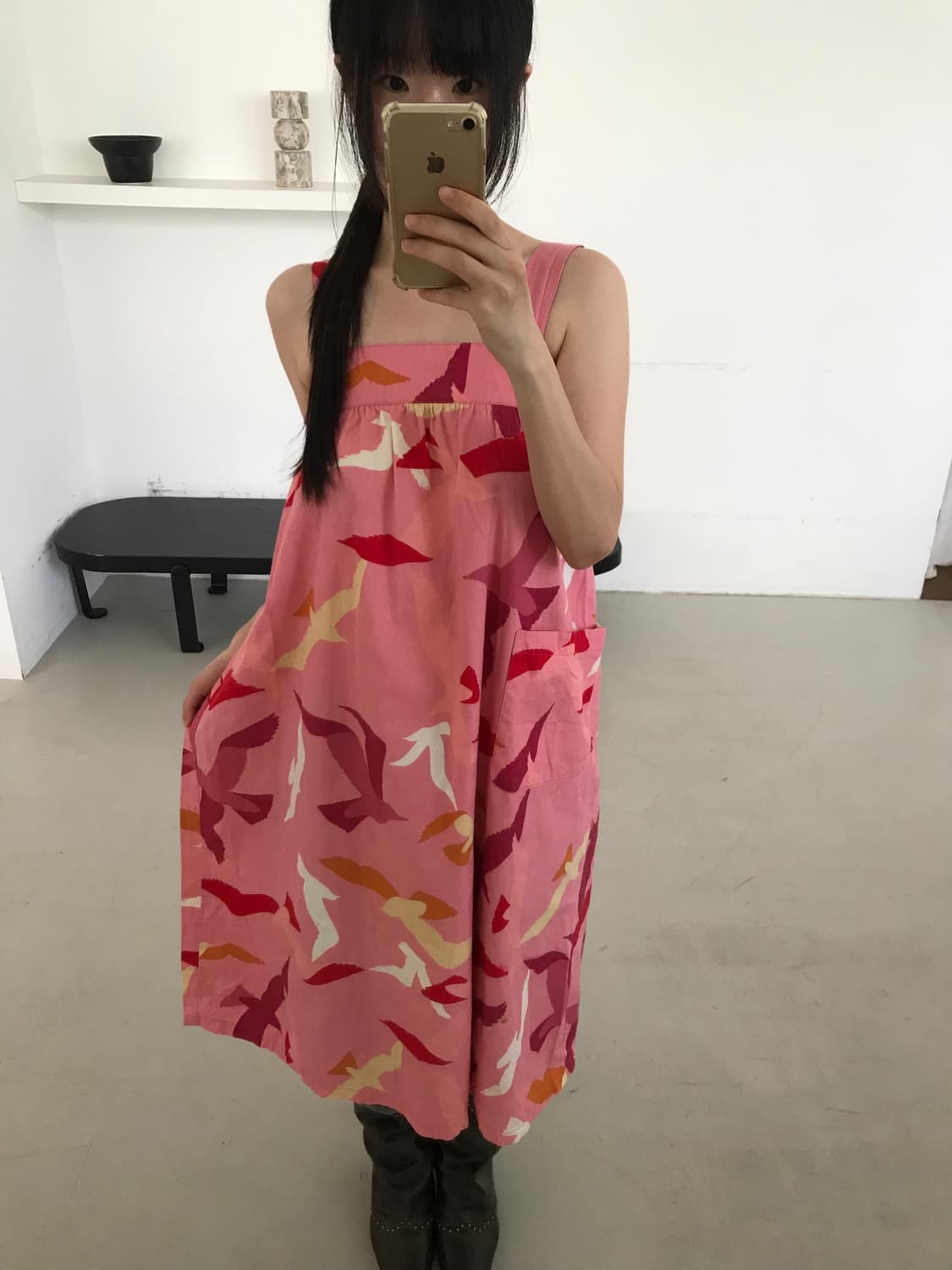 vintage pink pocket one-piece 상품이미지5