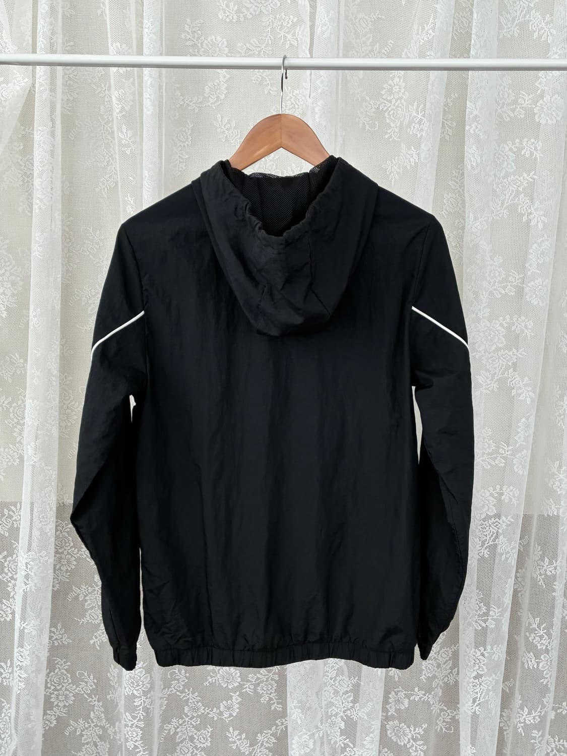 M) 아디다스 올드스쿨 빅로고 후드 아노락 블랙 상품이미지2