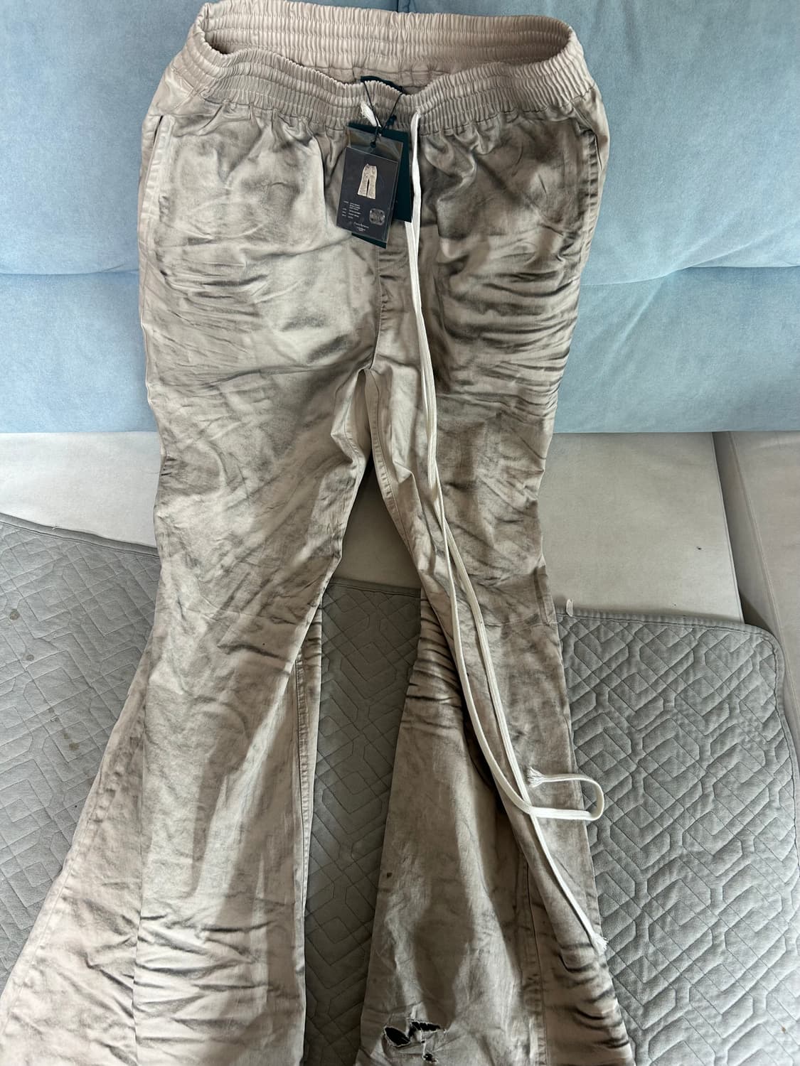 언더마이카 베이지 플레어팬츠 상품이미지1