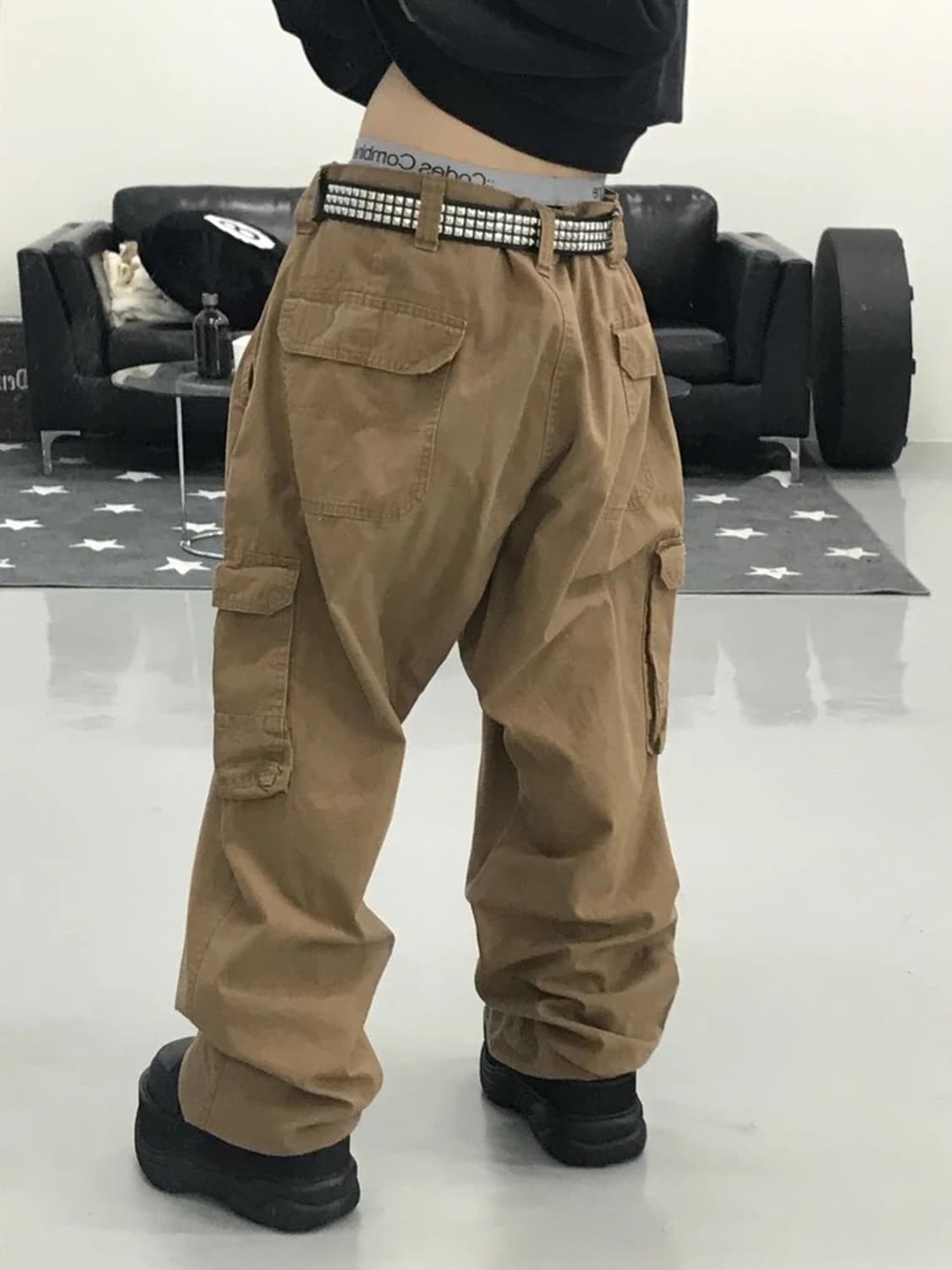 랭귤러 베이지 코튼 팬츠 상품이미지3