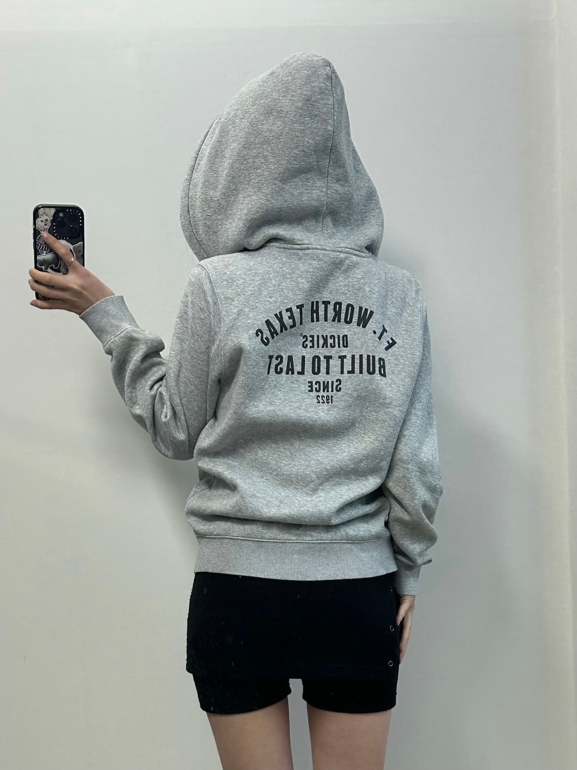 디키즈 백로고 그레이 후드집업 상품이미지2