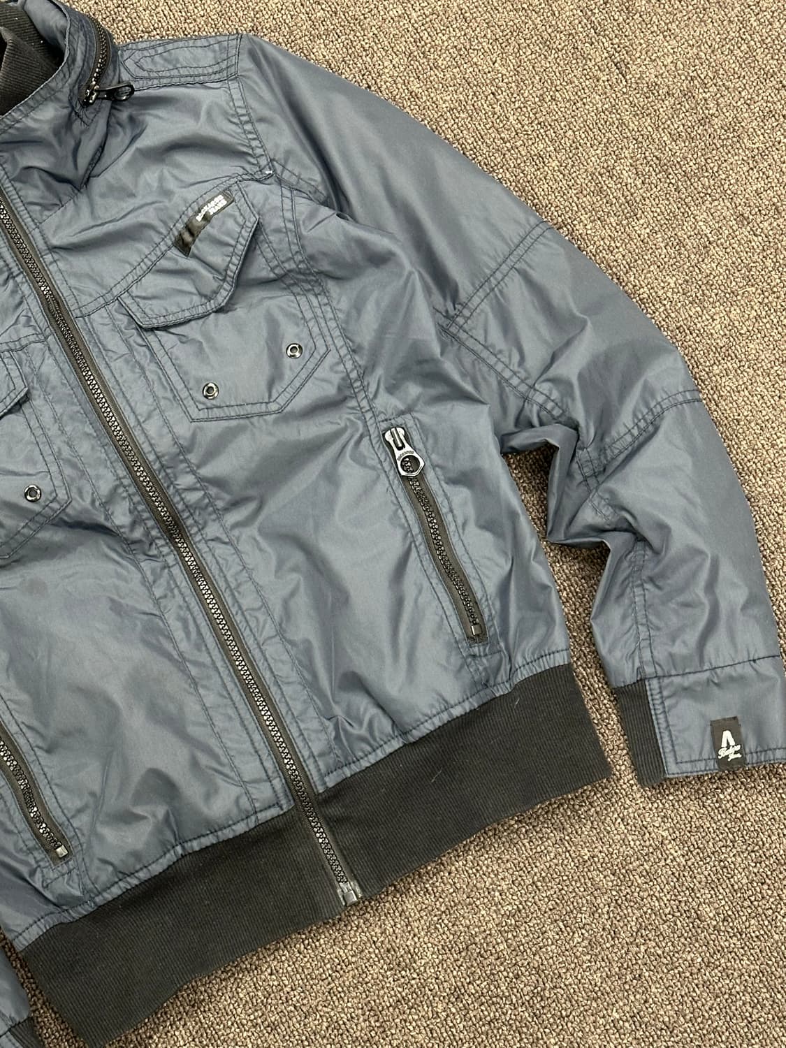 S)버커루 빈티지 여성 네이비 윈드브레이커 필드자켓 상품이미지4