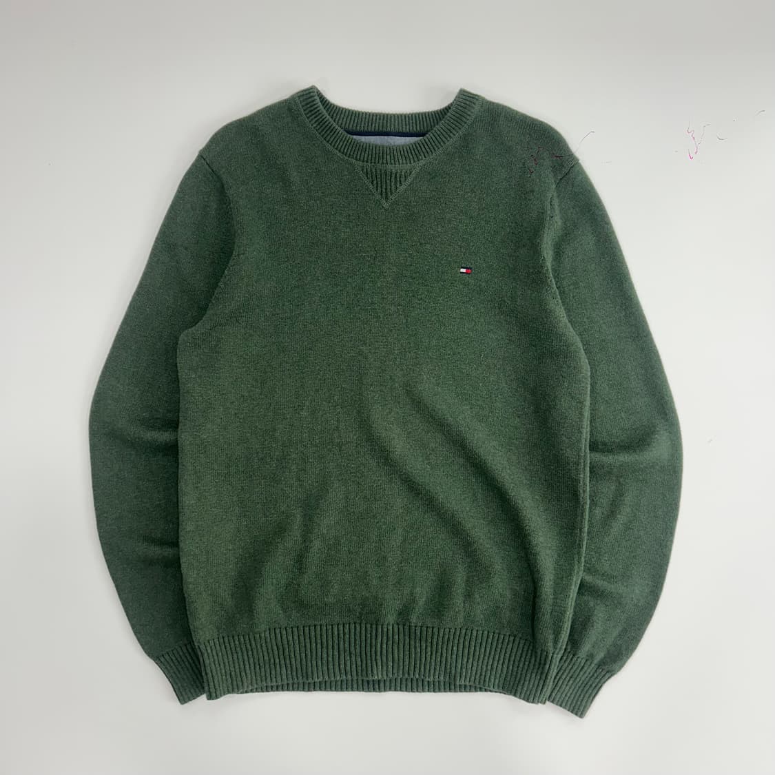 Tommy hilfiger 타미힐피거 스몰로고 카키니트 상품이미지3