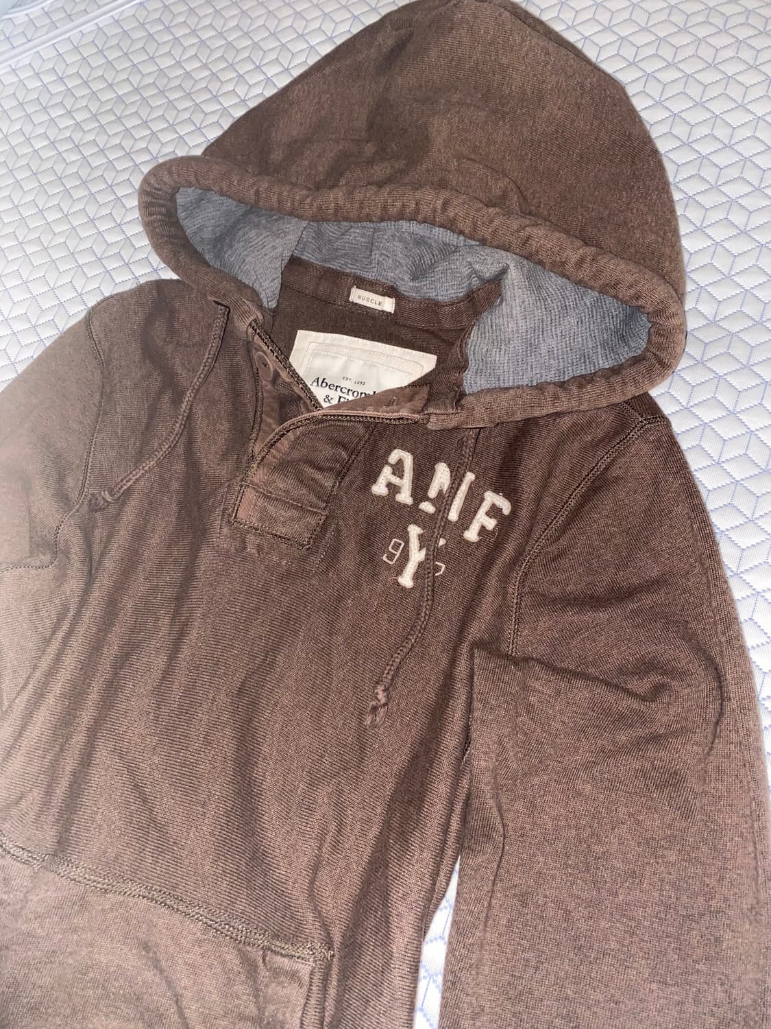 아베크롬비 브라운 후드/y2k 모리걸 갸루 오리엔탈 페어리 펑크 빈티지 상품이미지1