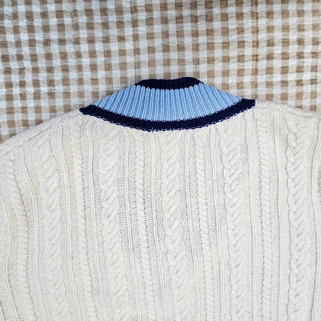 라코스테 브이넥 케이블 니트 스웨터 남자100~105 상품이미지6