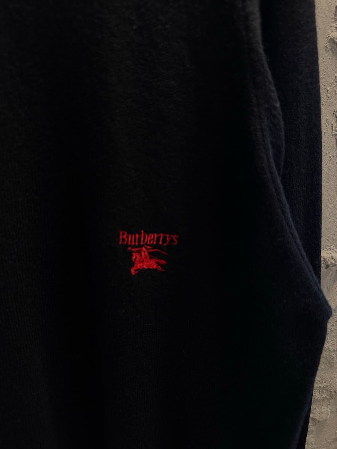 40 버버리 BURBERRY 램스울 크루넥 니트 블랙 상품이미지5