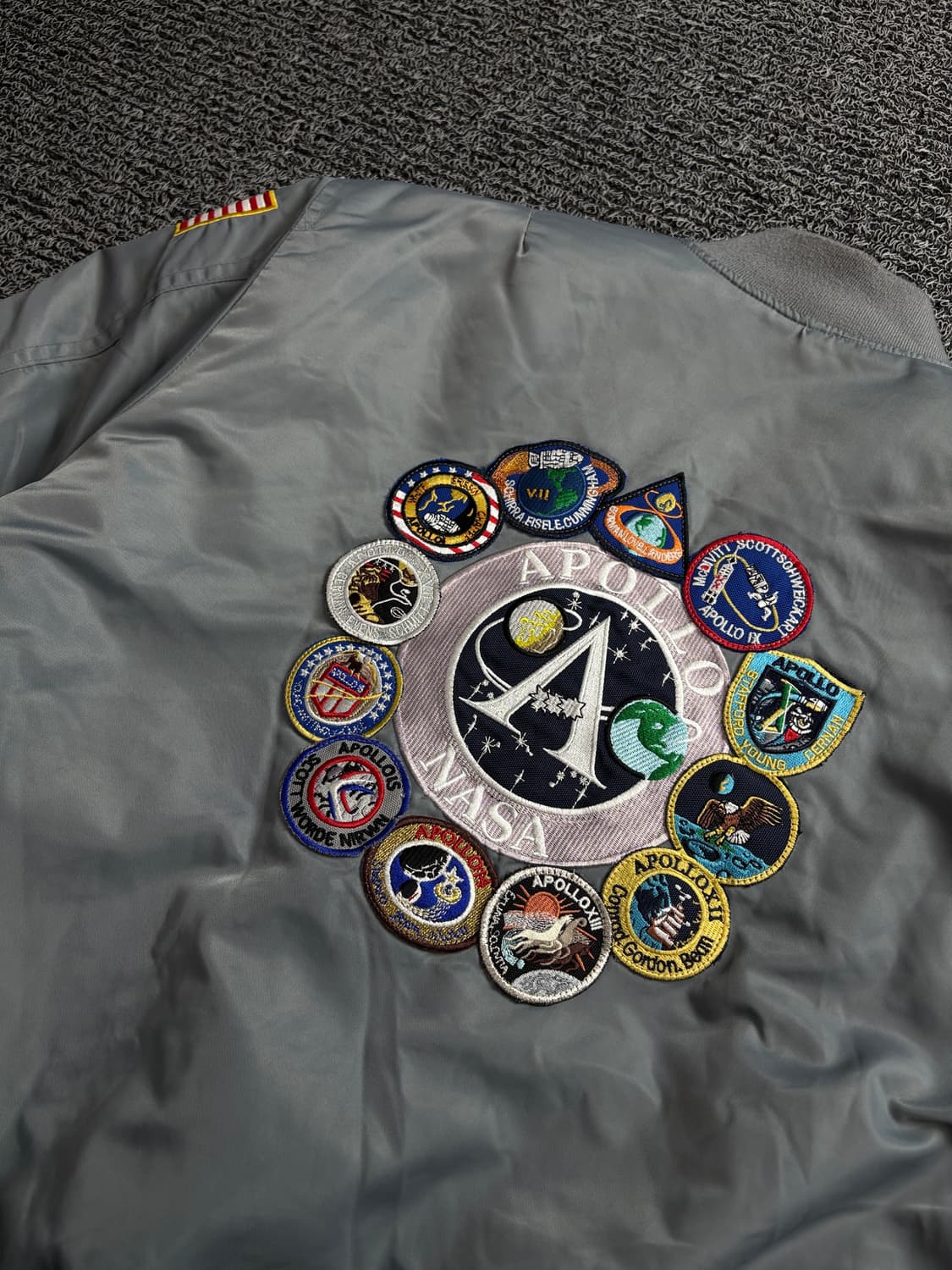 ALO 빈티지 뉴실버 MA-1 플라이트 항공 점퍼 1468 상품이미지5