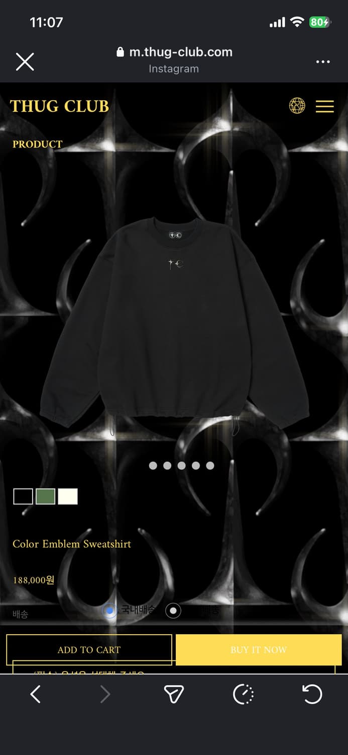 떠그클럽 Color Emblem 맨투맨 상품이미지5