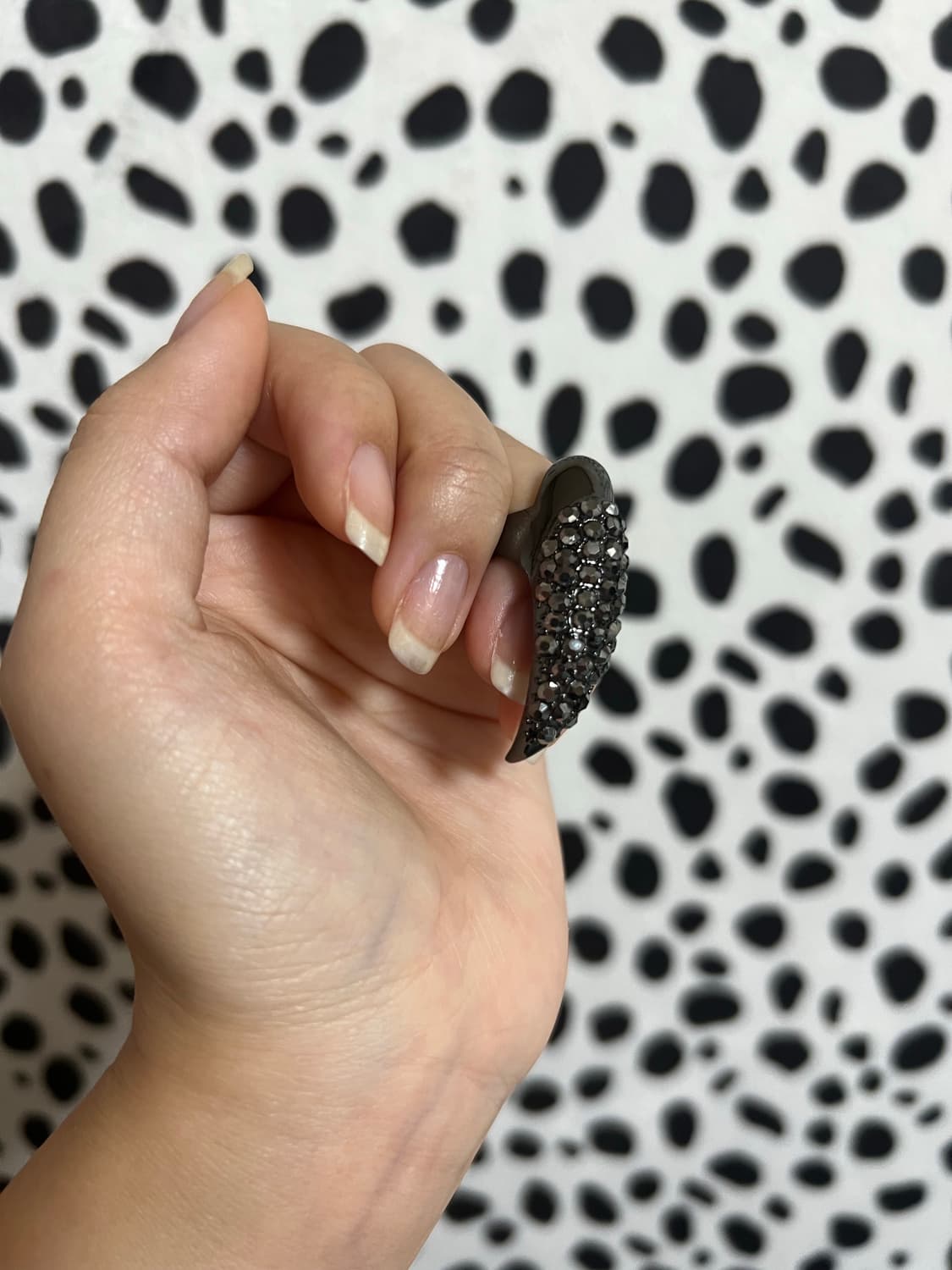 빈티지 고스 펑크 메탈 발톱 큐빅 마디 반지 네일링 애끼링 상품이미지6