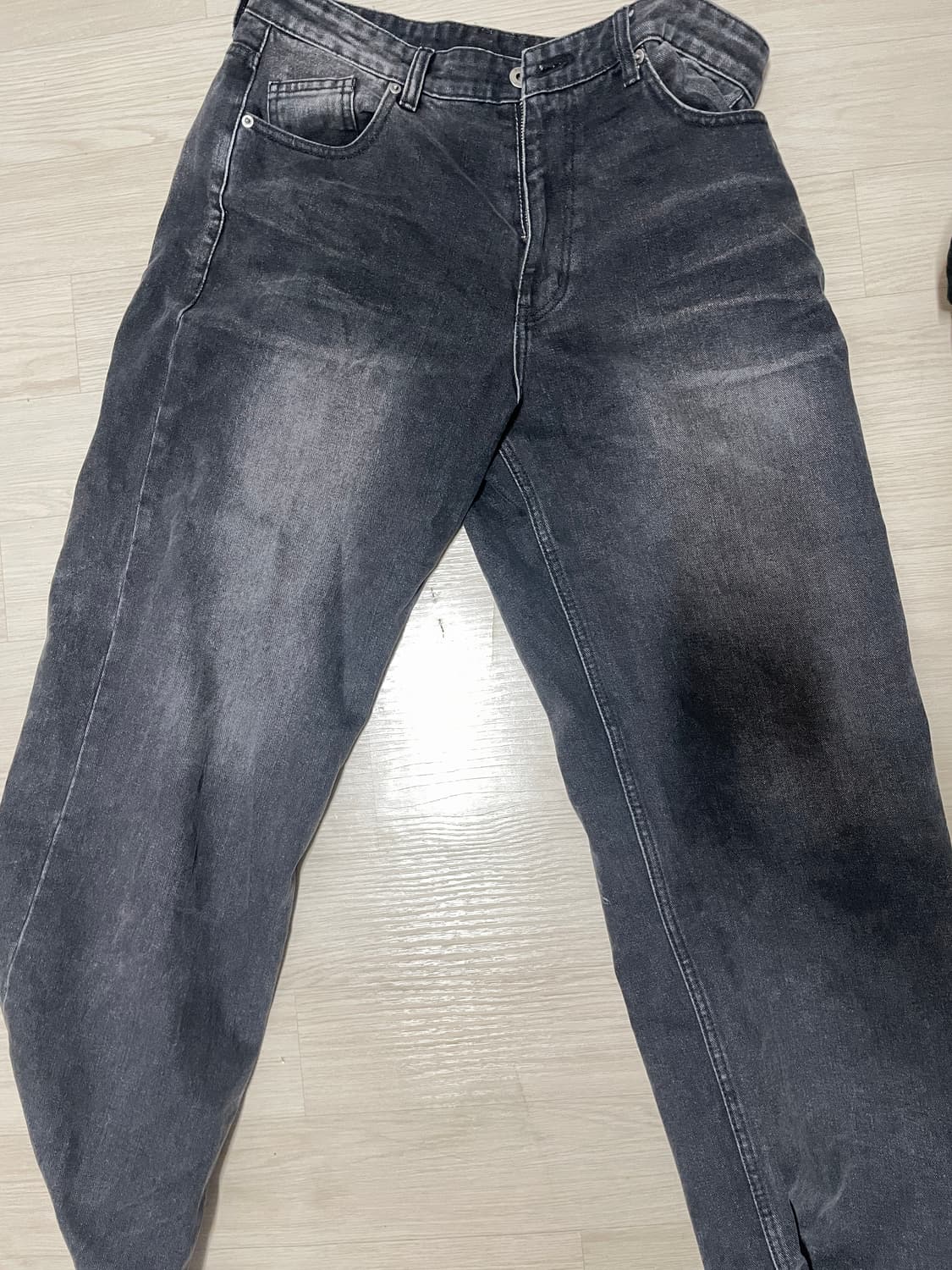 쿠어 더스티 엠보 워시드 데님 팬츠(워시드 그레이) 상품이미지5