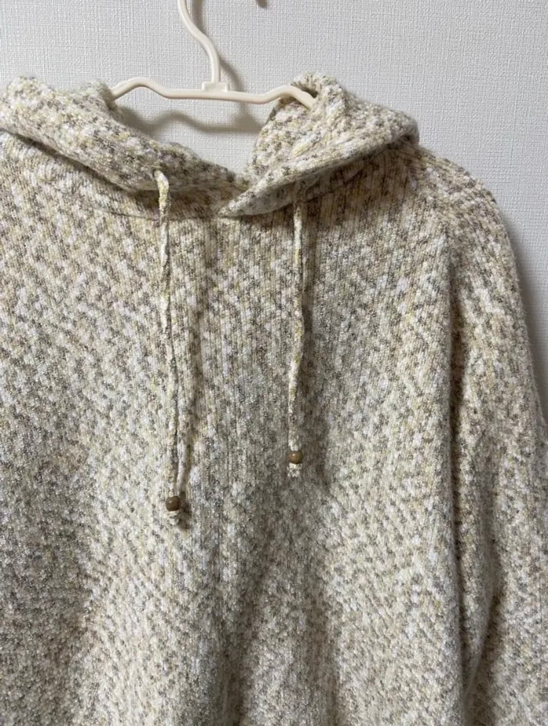 일본 빈티지 니트 패턴후드티 상품이미지3