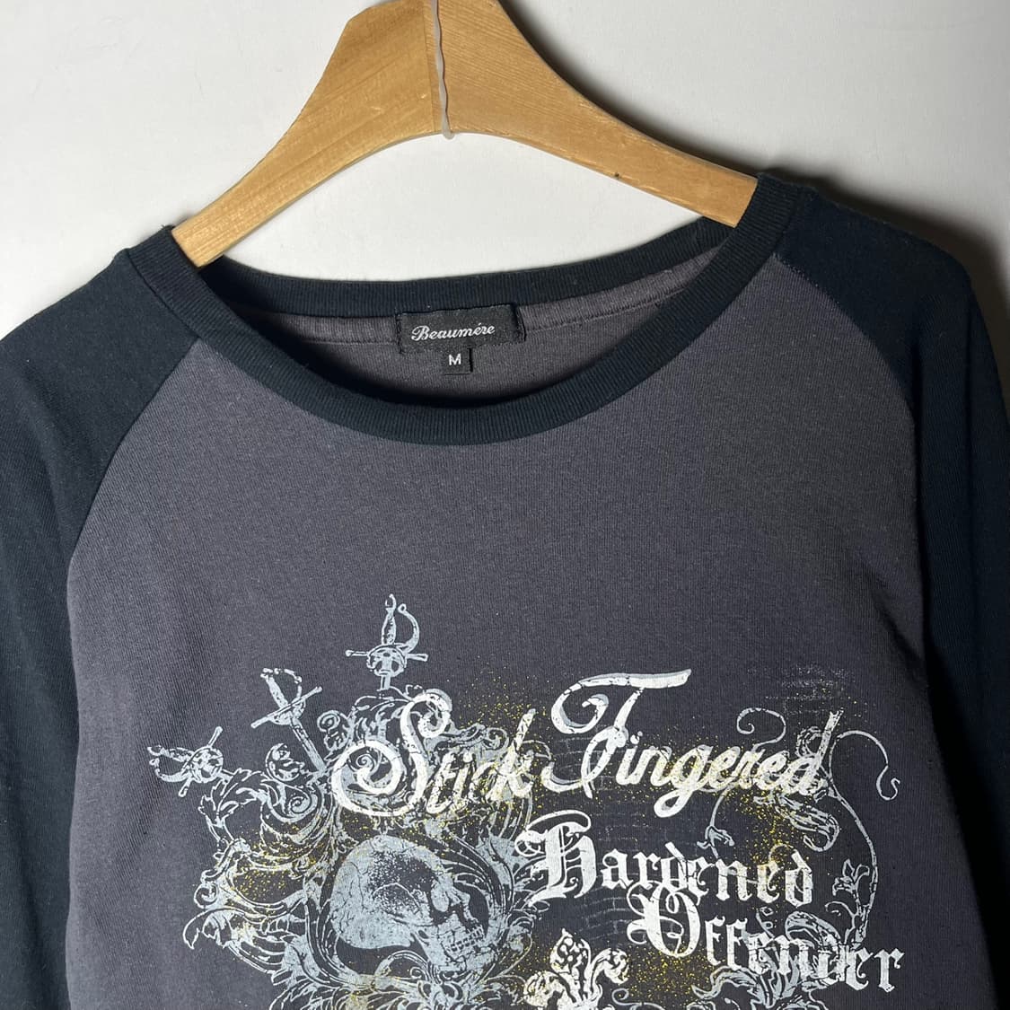 [Beaumere] 펑크 스컬 래글런 롱슬리브 상품이미지3