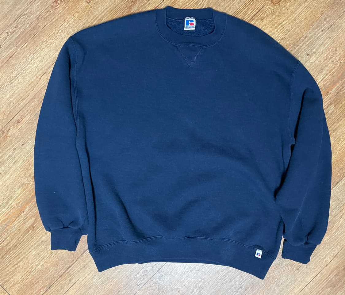 90s 러셀 애슬레틱 스웻셔츠 네이비 XL 미제🇺🇸 상품이미지1