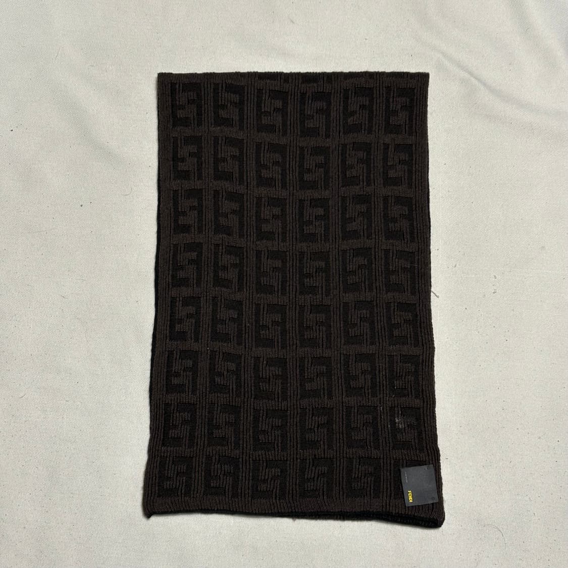 OS 팬디 주카패턴 브라운 울 머플러 상품이미지3