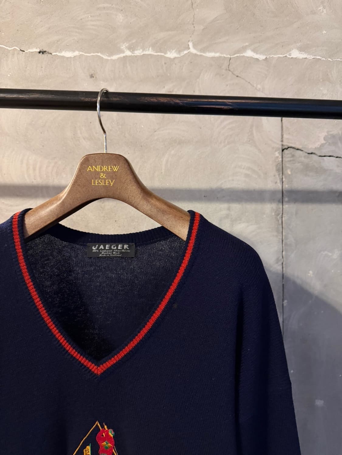 JAEGER 브이넥 니트 남성100-105 상품이미지2