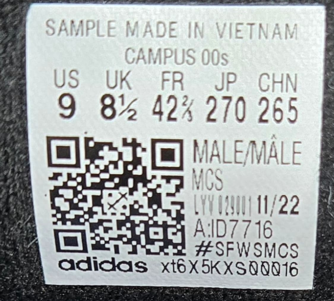 아디다스 270mm- 캠퍼스 00s 코어 블랙 클라우드 화이트 상품이미지7