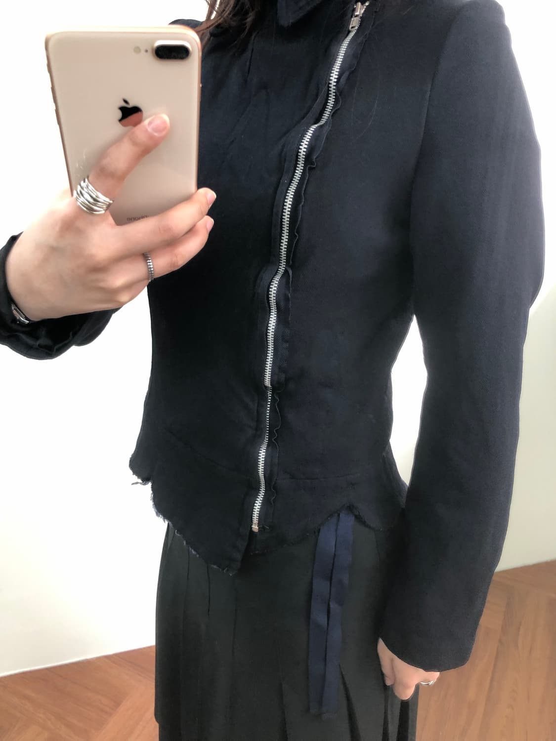 꼼데 가르송 비대칭 링클 자켓 상품이미지4