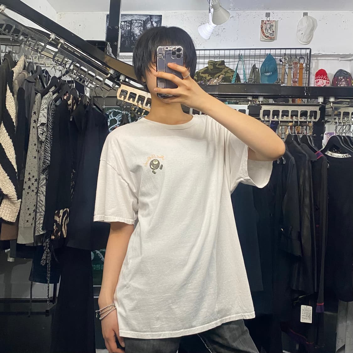 Cooper 팔볼 프린팅 디테일 반팔 티셔츠 상품이미지6