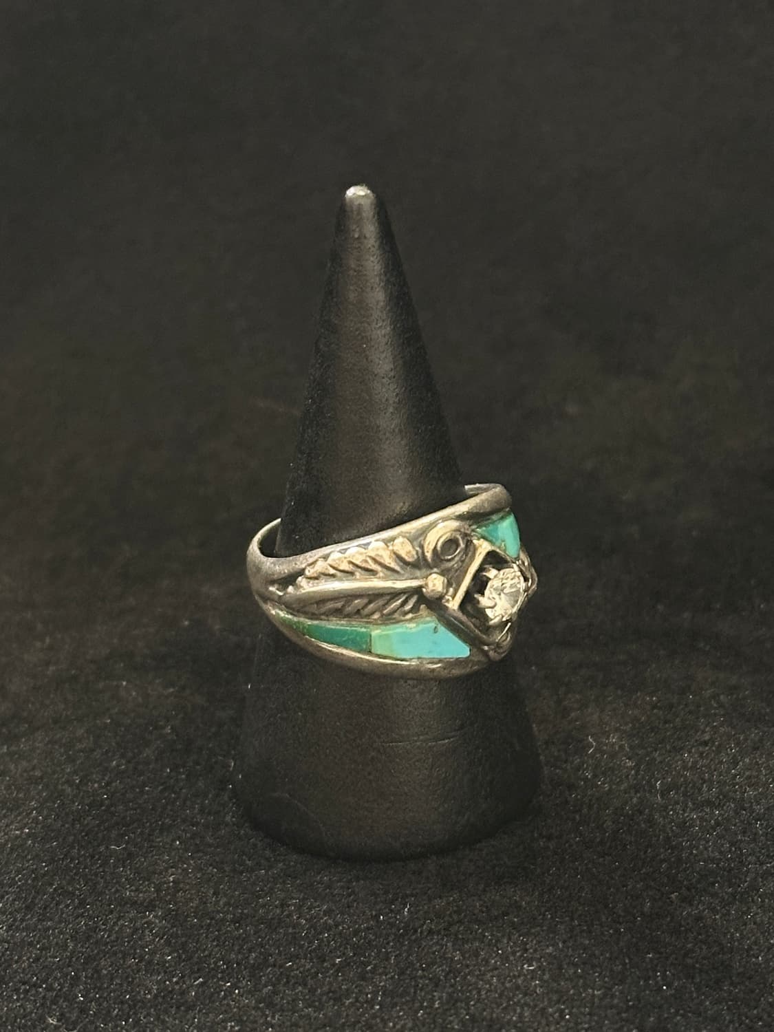Cubic turquoise 925silver ring 상품이미지3